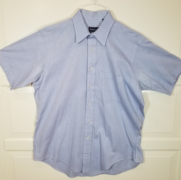 Hathaway Short Sleeve Blue Shirt 16 - Picture 11 of 16